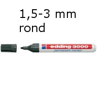 Edding 3000 permanent markers 1,5-3 mm rond