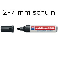 Edding 500 permanent markers 2-7 mm schuin