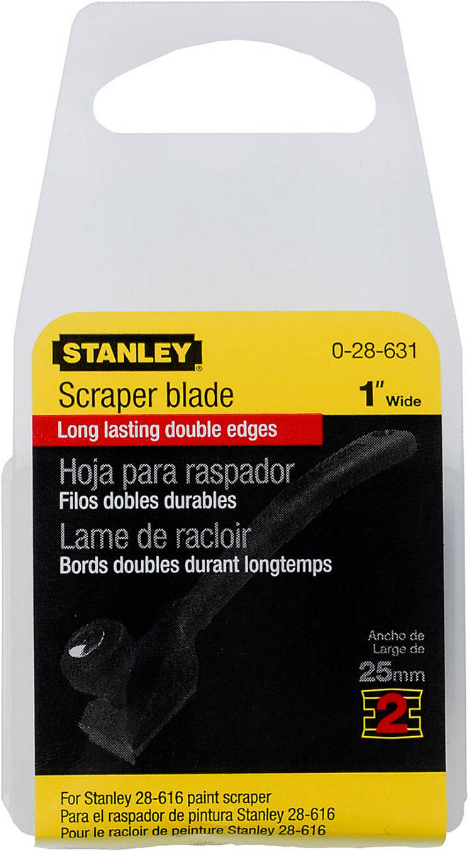 2 Stanley reservemesjes voor glasschraper 0-28-616