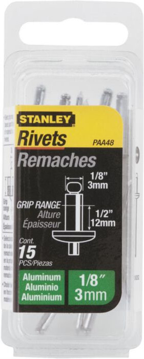 Stanley popnagels 3x12mm (15 stuks)