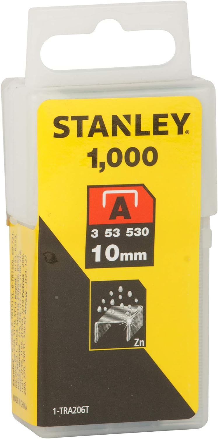 Stanley nietjes 10 mm type A 1000 stuks