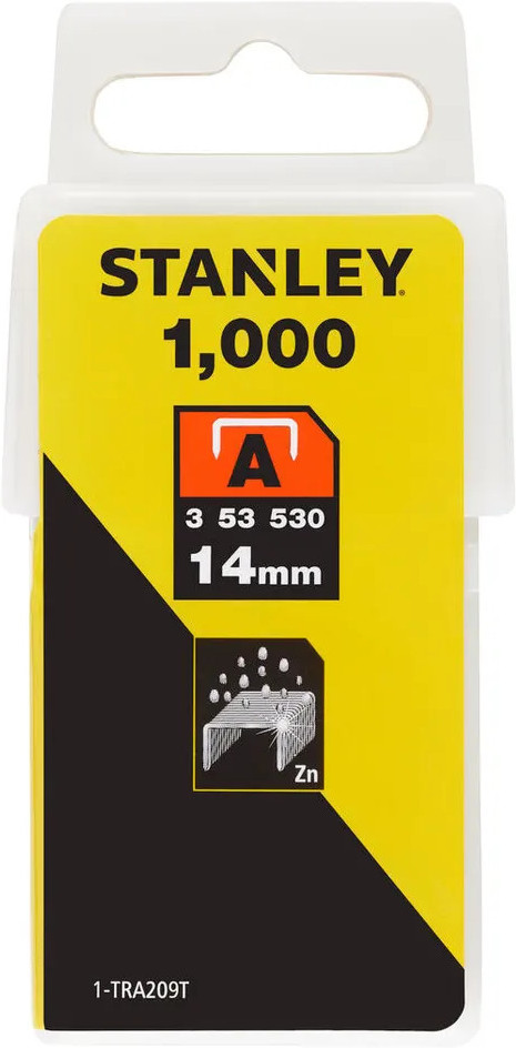 Stanley nietjes 14 mm type A 1000 stuks