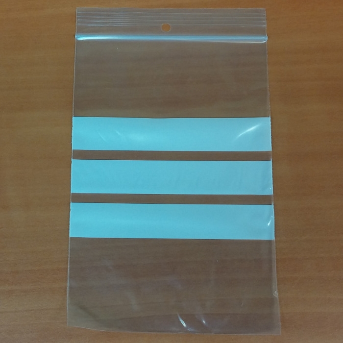 100 Gripzakjes 100 x 150 mm met schrijfvlak 90 micron
