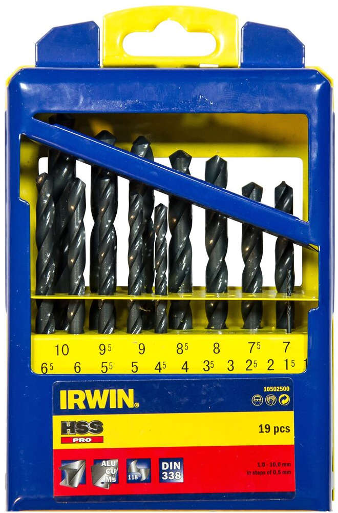 Irwin metaalborenset HSS Pro 19-delig