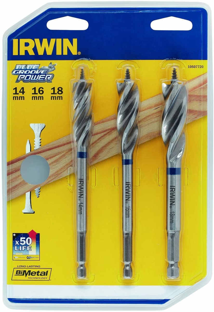 Irwin speedborenset Blue Groove Power 14/16/18mm