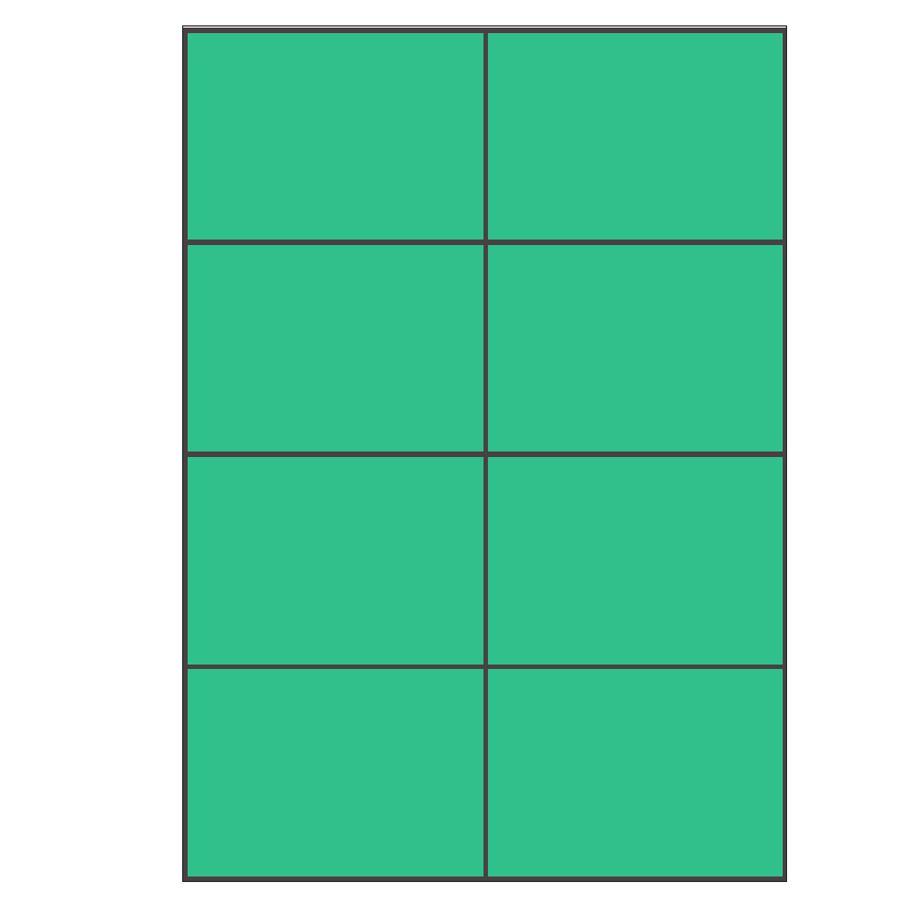 Groene A4 etiketten 105 x 74 mm 100 vel Sorex