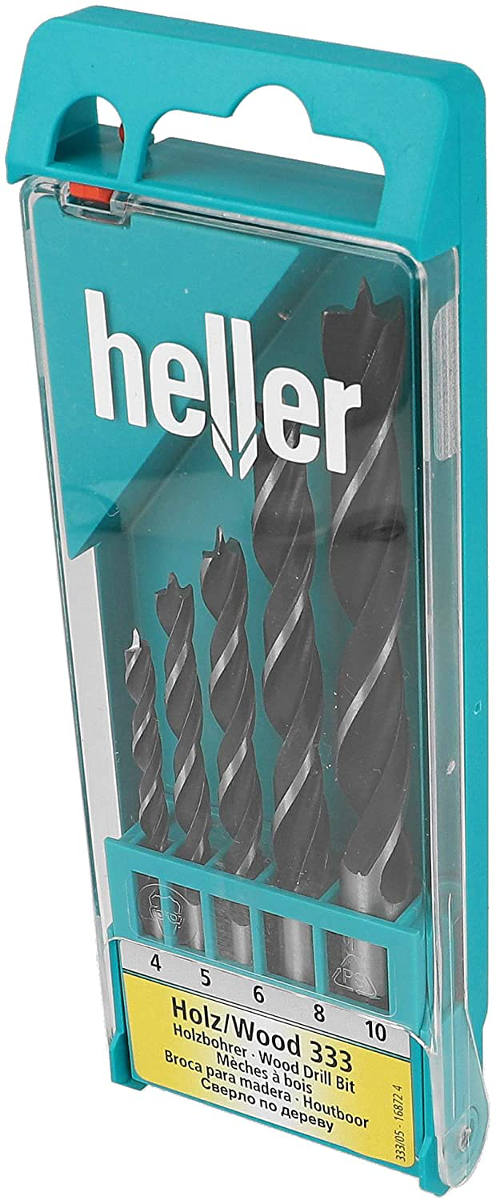 Heller houtspiraalborenset 4,5,6,8,10mm