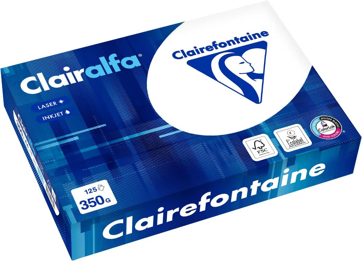 A4 papier 350 gram pak 125 vel Clairefontaine Clairalfa