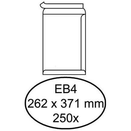 Quantore 250 Witte zelfklevende akte enveloppen EB4 262 x 371 mm