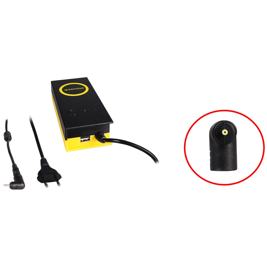 Patona 90W adapter 2,5x0,7x10mm 19V