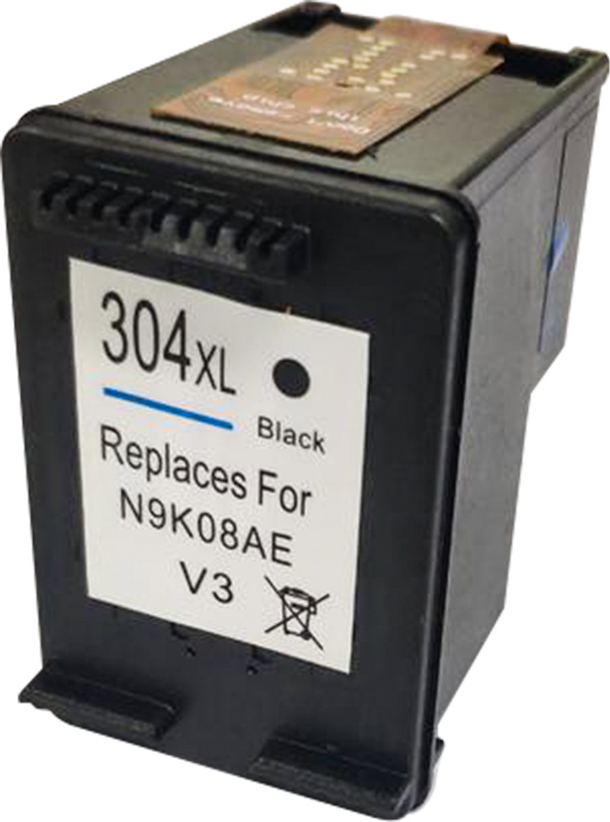 Huismerk HP 304XL cartridge zwart met inktniveau