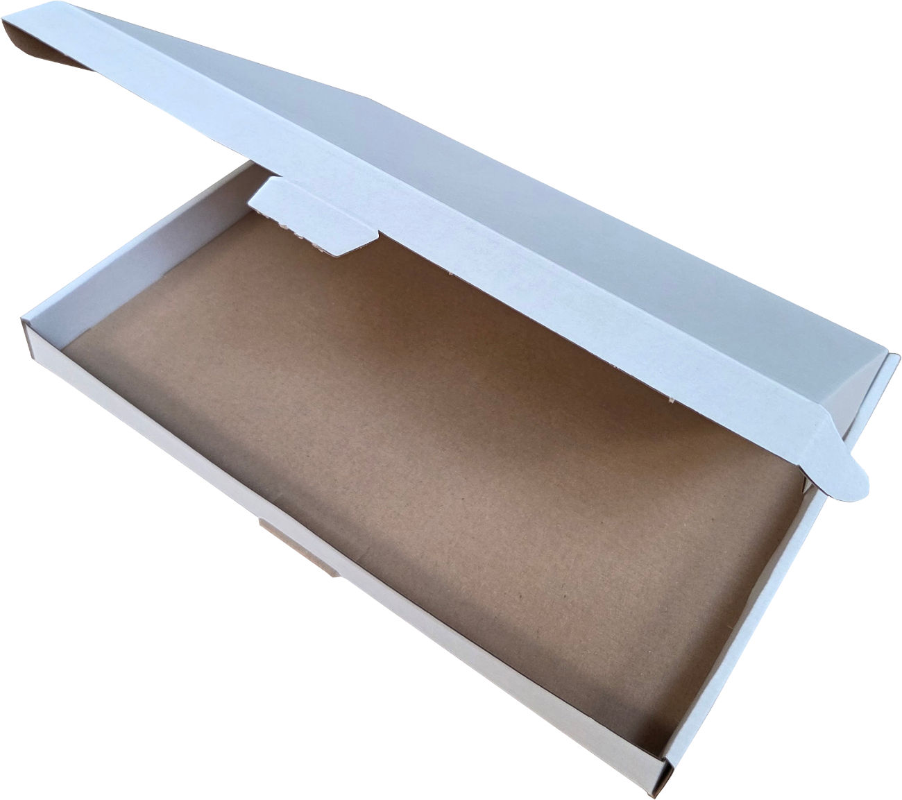 50 Witte brievenbusdozen A4+ 345x255x28 mm met sluitlip