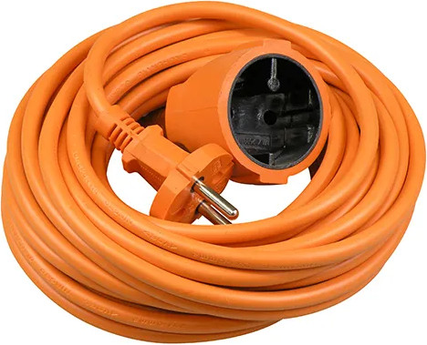 Verlengkabel 10 meter oranje ongeaard
