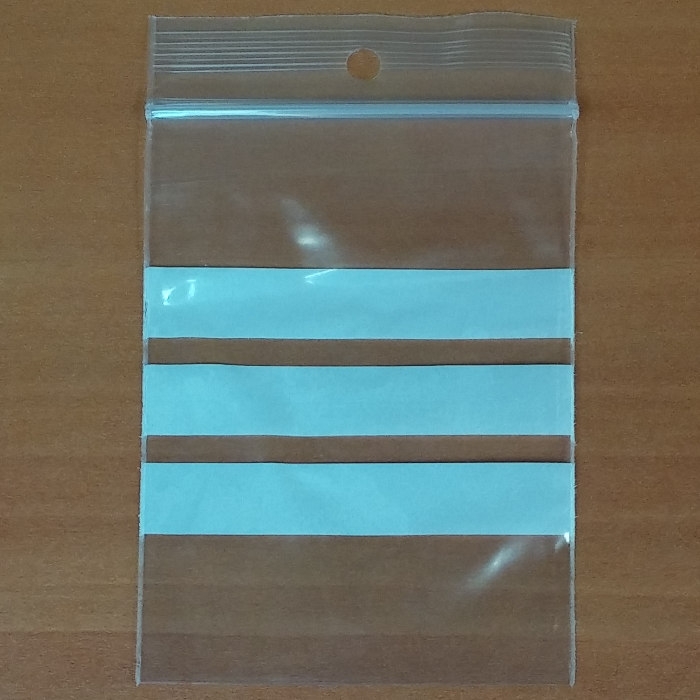 100 Gripzakjes 60 x 80 mm met schrijfvlak 50 micron