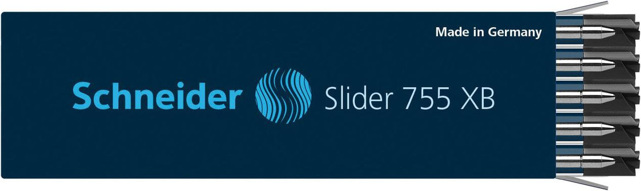 10 Schneider Slider 755 XB balpenvullingen zwart