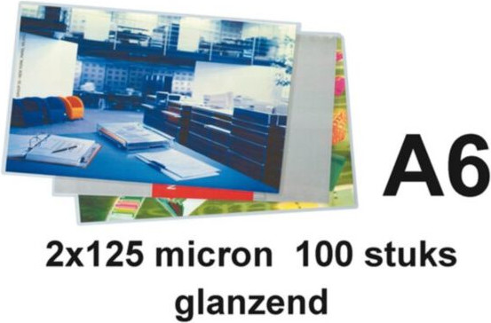 GBC A6 lamineerhoezen glanzend 2x125 micron 100 stuks