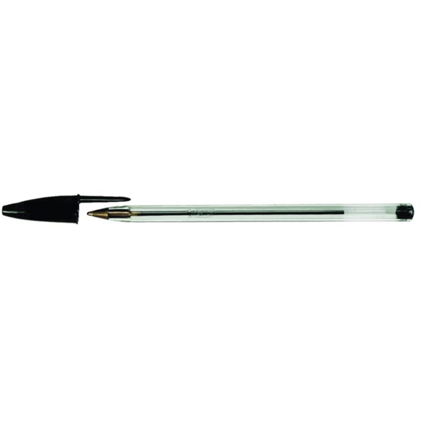 50x Bic Cristal balpen zwart medium