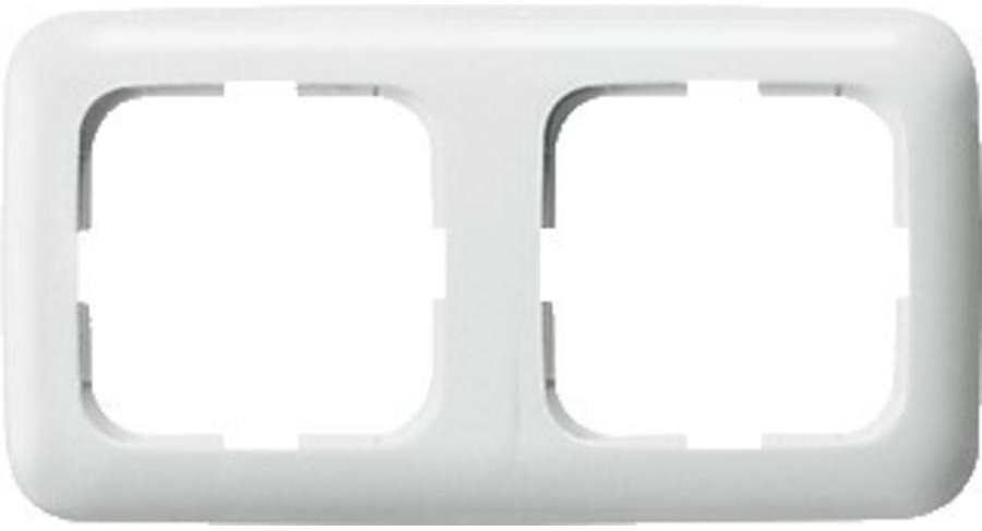 Busch-Jaeger 2-voudig afdekraam wit glans 2512-214