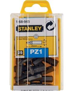 25 PZ1 bits 1/4 inch 25 mm Stanley 1-68-945