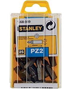 25 PZ2 bits 1/4 inch 25 mm Stanley 1-68-949