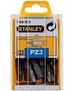 25 PZ3 bits 1/4 inch 25 mm Stanley 1-68-953
