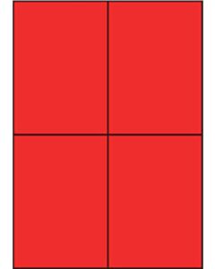 Rode A4 etiketten 105 x 148 mm 100 vel huismerk