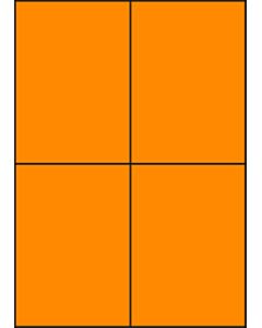 Oranje A4 etiketten 105 x 148 mm 100 vel Sorex