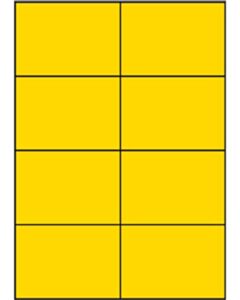 Gele A4 etiketten 105 x 74 mm 100 vel Sorex