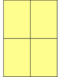 Lichtgele A4 etiketten 105 x 148 mm 100 vel huismerk