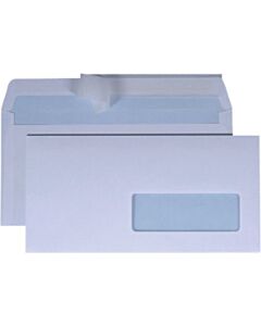 25 Zelfklevende enveloppen met venster rechts EA5/6 110 x 220 mm