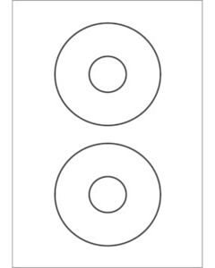 CD / DVD etiketten op A4 117 mm wit 100 vel Sorex