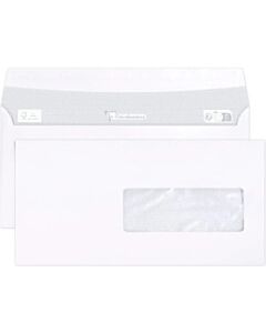 500 Zelfklevende enveloppen 114x229mm venster rechts 40x110mm Clairalfa