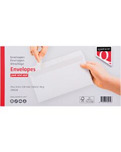 25 Witte zelfklevende enveloppen EA5/6 110 x 220 mm