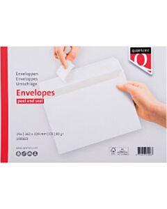 25 Witte zelfklevende enveloppen C5 162 x 229 mm