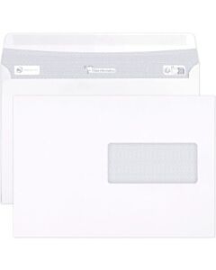 250 Zelfklevende enveloppen 162x229mm venster rechts 45x100mm Clairalfa