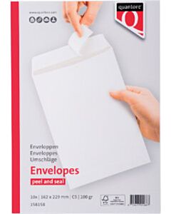 10 Witte zelfklevende akte enveloppen C5 162 x 229 mm