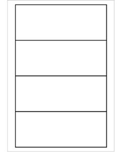 A4 etiketten 192 x 70 mm wit 100 vel Sorex