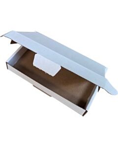 50 Witte brievenbusdozen A6 180x115x28 mm met sluitlip