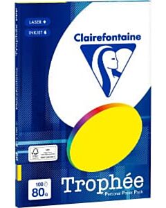 5 Intense kleuren A4 papier 80g 5x20vel Clairefontaine Trophée