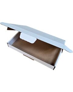 50 Witte brievenbusdozen A5 220x155x28 mm met sluitlip