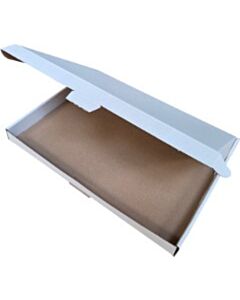 50 Witte brievenbusdozen A4+ 345x255x28 mm met sluitlip