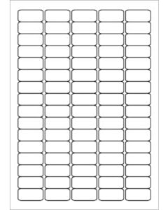 A4 etiketten 35,6 x 16,9 mm wit 100 vel Sorex