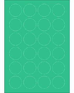 Groene A4 etiketten 40 mm rond 100 vel Sorex