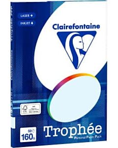 Lichtblauw A4 papier 160 gram 50 vel Clairefontaine Trophée