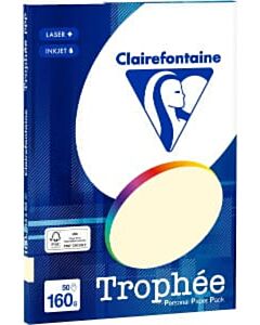 Crèmewit A4 papier 160 gram 50 vel Clairefontaine Trophée