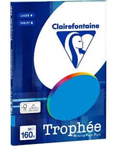 Caribisch blauw A4 papier 160 gram 50 vel Clairefontaine Trophée