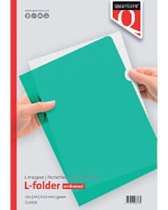 25 Groene A4 insteekhoezen L-model 0,12mm PP Quantore