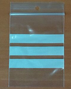 100 Gripzakjes 60 x 80 mm met schrijfvlak 50 micron