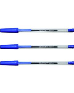 50x Quantore balpen met dop blauw medium