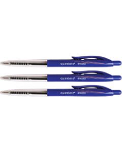 50x Quantore balpen drukknop blauw medium